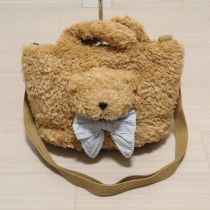 ベージュ立体くまモチーフ2WAYバッグ