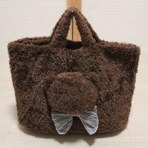 こげ茶立体くまモチーフトートバッグ