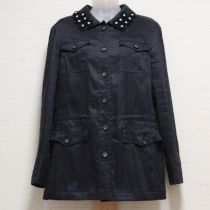 紺花モチーフサファリジャケット【4(11号)】