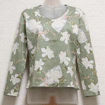 薄荷くちなしブーケプリント長Tシャツ