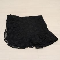 黒フラワーレースストール