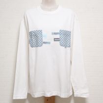 白パッチポケット付き長Tシャツ【M】