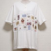 白ワッペンTシャツ【M】