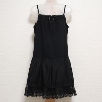 黒レース&ピコフリルコンビキャミチュニック