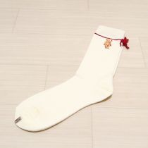 生成くま刺繍ソックス