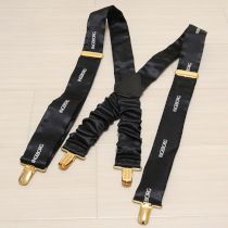 黒ロゴ入りサテンサスペンダー
