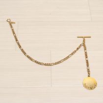 ゴールドロゴプレート引っ掛けチェーン