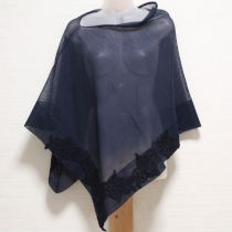 フラワーケミカルレースストールポンチョ