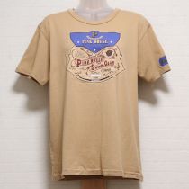 ベージュプリントTシャツ