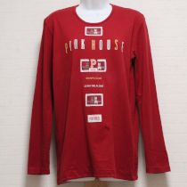 赤スコッチテリアワッペン長Tシャツ【L】
