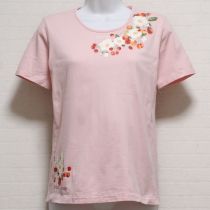 ピンクブリリアントルージュTシャツ【L】
