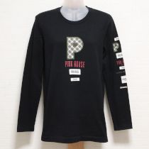 黒【P】パッチ長Tシャツ【M】