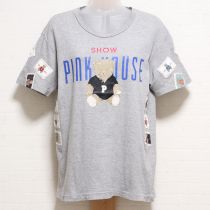 グレーポロくまパッチ付きSHOWTシャツ