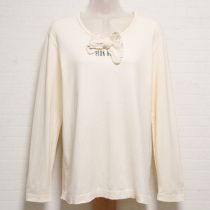 生成リボン付き長Tシャツ