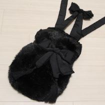 黒エコファー瓢箪ポシェット
