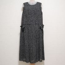 黒リボン使いタックシフォンワンピース【4(11号)】
