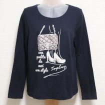 ネイビーバッグ&パンプスカットソー【4(11号)】