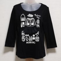 黒アイテムアイコンTシャツ【4(11号)】