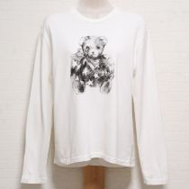 生成星条旗くまデッサン画長Tシャツ【M】