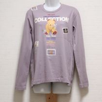 パープル勿忘草くま長Tシャツ【L】