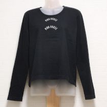黒ロゴ長Tシャツ【L】