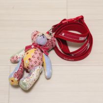 パッチワークくまぬいぐるみストラップ