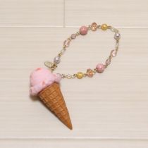 ピンクアイスクリームバッグチャーム
