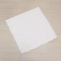 白ドット柄カットワークポリストール