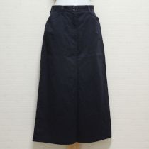 紺リボンカメリア刺繍Aラインスカート【M】