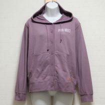 紫雛菊テディプリントパーカー