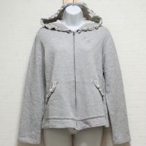 グレーフリルスウェットパーカー【4(L)】