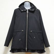 黒2WAYストレッチタフタハーフコート