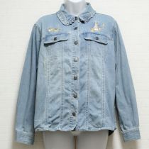 ブルーピーターラビット刺繍シャツブラウス【4(L)】