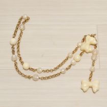 アイボリーリボンモチーフチェーンベルト