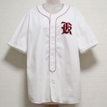 白ロゴ入りベースボールシャツ【4(L)】