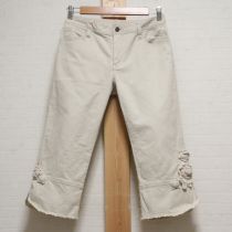 ベージュモチーフ付きパンツ【M】