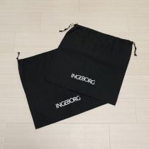 黒ロゴ入り収納巾着袋2枚組