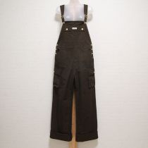 こげ茶ロゴサロペットパンツ