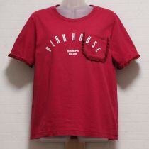 赤ピコフリル使いTシャツ【4(L)】