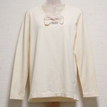 生成リボン付き長Tシャツ