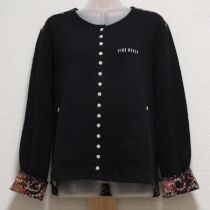 黒かご苺pt使いカットソーカーディガン【L】