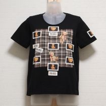 黒くま刺繍ゼッケンTシャツ【M】