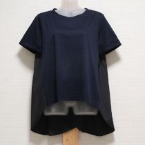 紺カメリア刺繍ハイブリットカットソー【4(11号)】