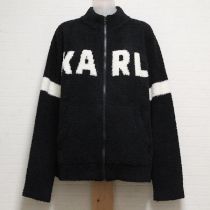 黒ふわモコロゴカーディガン