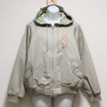 薄荷ミミモザラビット刺繍ブルゾン