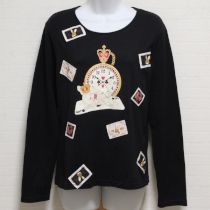 黒ワンダーラビットプリントカットソー【4(L)】