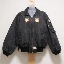 黒デニムゼッケンブルゾン
