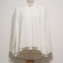 生成サテン使いハイネックシフォンブラウス【3(9号)】