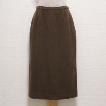 茶系ロングタイトスカート