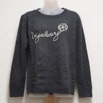 グレーロゴ刺繍クルーネックセーター【3(9号)】